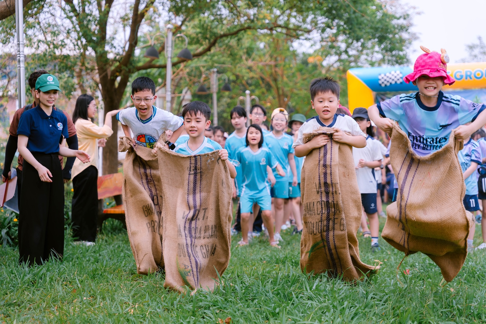 Genesis students taking part in a school activity