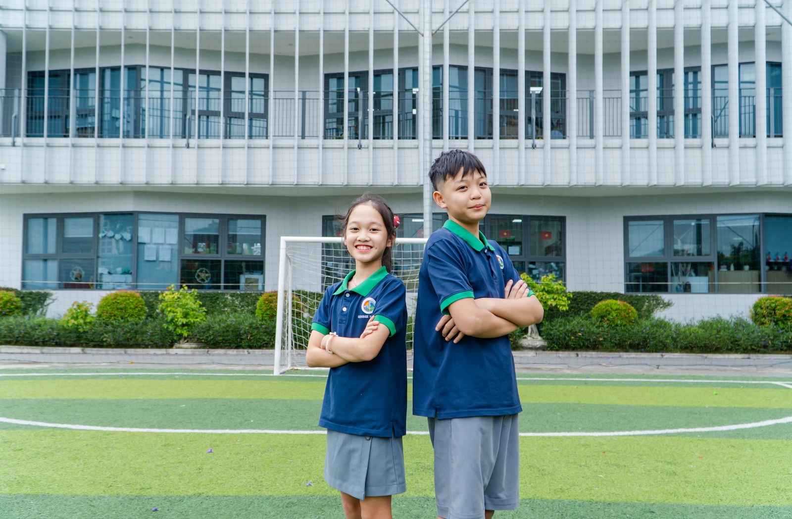 Genesis secondary students on campus